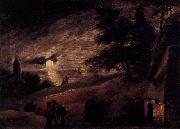 Adriaen Brouwer Dune Landscape by Moonlight Germany oil painting artist